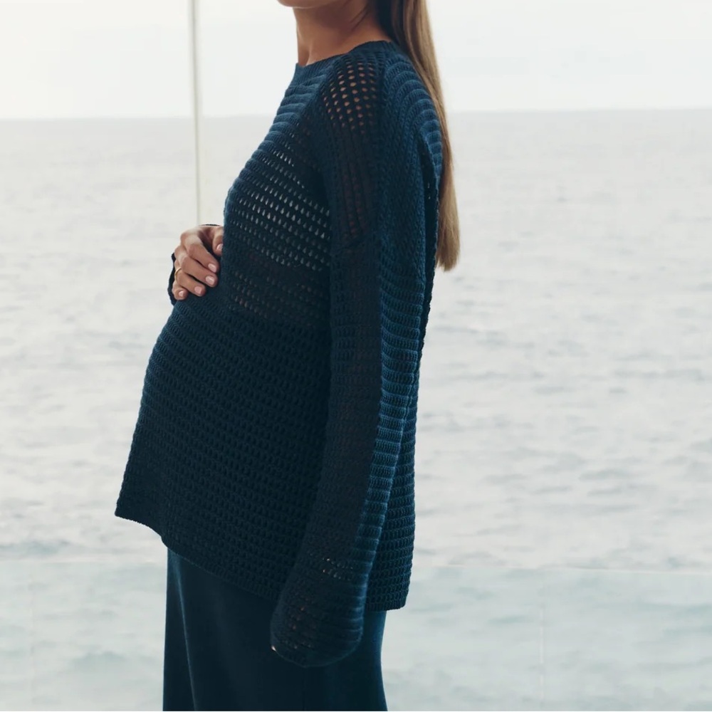 LÉGOE HERITAGE LINEN KNIT JUMPER (NAVY)